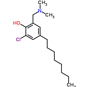 2-氯-6-[(二甲基氨基)甲基]-4-辛基-苯酚结构式_5430-61-5结构式