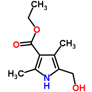 5-(羟基甲基)-2,4-二甲基-1H-吡咯-3-羧酸乙酯结构式_5430-82-0结构式