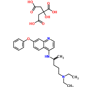 N,N-二乙基-n-(7-苯氧基喹啉-4-基)戊烷-1,4-二胺结构式_5431-05-0结构式
