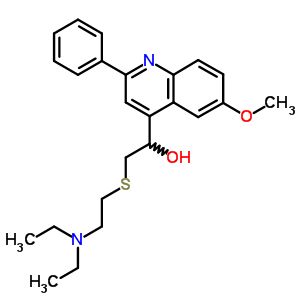 2-(2-二乙基氨基乙基磺酰基)-1-(6-甲氧基-2-苯基-喹啉-4-基)乙醇结构式_5431-75-4结构式