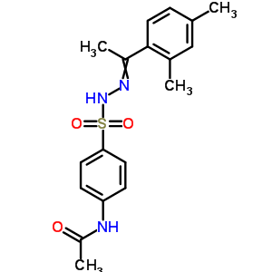 N-[4-[[1-(2,4-二甲基苯基)亚乙基氨基]磺酰基]苯基]乙酰胺结构式_5432-75-7结构式