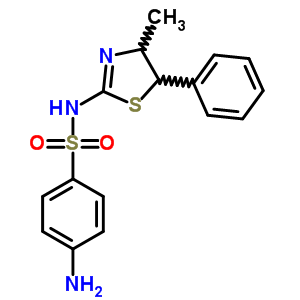 4-氨基-n-(4,5-二氢-4-甲基-5-苯基-2-噻唑)-苯磺酰胺结构式_5433-62-5结构式