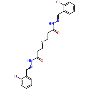 N-[(2-氯苯基)亚甲基氨基]-3-[2-[[(2-氯苯基)亚甲基氨基]氨基甲酰]乙基磺酰基]丙酰胺结构式_5436-13-5结构式