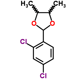 2-(2,4-二氯苯基)-4,5-二甲基-1,3-二氧戊环结构式_5436-70-4结构式