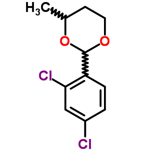 2-(2,4-二氯苯基)-4-甲基-1,3-二噁烷结构式_5436-71-5结构式