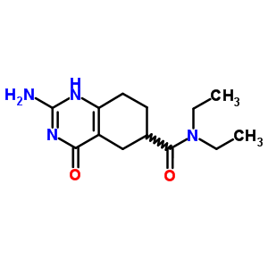 6-Quinazolinecarboxamide,2-amino-n,n-diethyl-3,4,5,6,7,8-hexahydro-4-oxo-Structure,5437-51-4Structure 6-Quinazolinecarboxamide,2-amino-n,n-diethyl-3,4,5,6,7,8-hexahydro-4-oxo- Structure,5437-51-4Structure