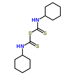 N-环己基-1-(环己基硫代氨基甲酰磺酰基)甲烷硫代酰胺结构式_5439-69-0结构式