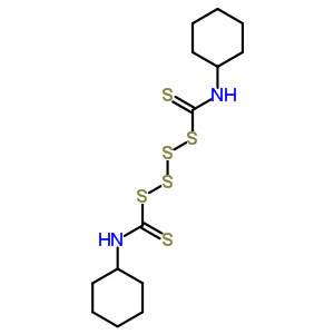 N-环己基-1-(环己基硫代氨基甲酰二磺酰基二磺酰基)甲烷硫代酰胺结构式_5439-71-4结构式