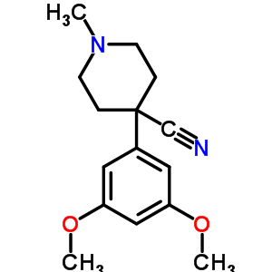 4-(3,5-二甲氧基苯基)-1-甲基-哌啶-4-甲腈结构式_5441-45-2结构式