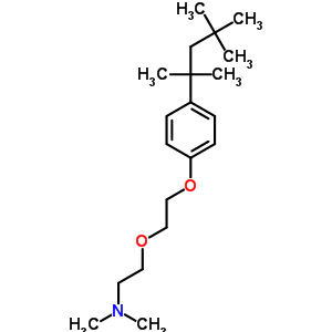 N,N-二甲基-2-(2-(4-(1,1,3,3-四甲基丁基)苯氧基)乙氧基)-乙胺结构式_5442-83-1结构式