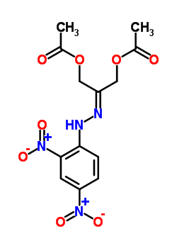 1,3-双(乙酰基氧基)-2-丙烷酮 2-((2,4-二硝基苯基)肼酮)结构式_54420-10-9结构式