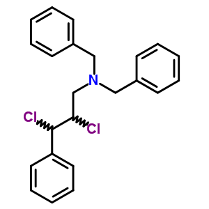 N,N-二苄基-2,3-二氯-3-苯基-丙烷-1-胺结构式_5443-67-4结构式