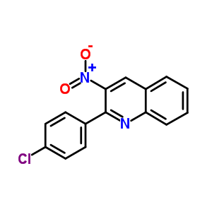 2-(4-氯苯基)-3-硝基-喹啉结构式_5443-78-7结构式