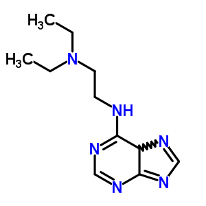 N,N-二乙基-n-(5h-嘌呤-6-基)乙烷-1,2-二胺结构式_5444-54-2结构式