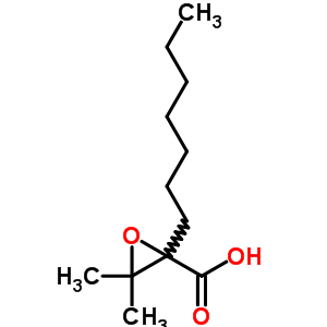 2-庚基-3,3-二甲基-环氧乙烷-2-羧酸结构式_5445-39-6结构式
