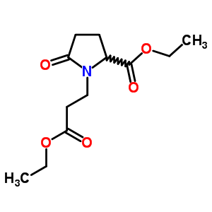 1-(2-乙氧基羰基乙基)-5-氧代-吡咯烷-2-羧酸乙酯结构式_5447-61-0结构式