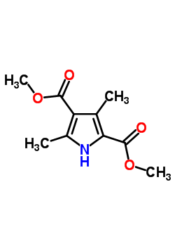 3,5-二甲基-1H-吡咯-2,4-二羧酸二甲酯结构式_5448-17-9结构式