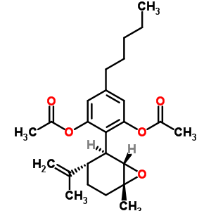 (1R-(1alpha,2alpha,3beta,6alpha))-2-(6-甲基-3-(1-甲基乙烯基)-7-氧杂双环(4.1.0)庚-2-基)-5-戊基-1,3-苯二醇二乙酸酯结构式_54490-19-6结构式