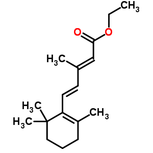 (2E,4E)-3-甲基-5-(2,6,6-三甲基-1-环己烯基)戊-2,4-二烯酸乙酯结构式_5452-61-9结构式