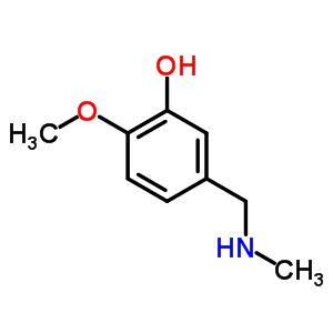 2-甲氧基-5-[(甲基氨基)甲基]苯酚结构式_54542-57-3结构式