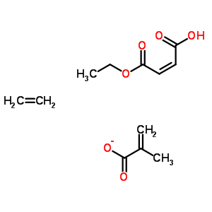 (2Z)-2-丁烯二酸单乙基酯与乙烯和 2-丙烯酸甲酯的聚合物结构式_54545-50-5结构式