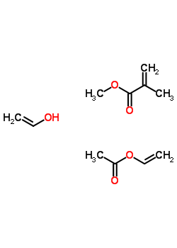 2-甲基-2-丙烯酸甲酯与乙烯醇和乙烯基乙酸酯聚合物结构式_54626-91-4结构式