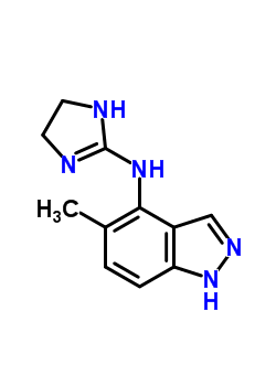 n-(4,5-二氢-1H-咪唑-2-基)-5-甲基-1H-吲唑-4-胺结构式_54768-42-2结构式 n-(4,5-二氢-1H-咪唑-2-基)-5-甲基-1H-吲唑-4-胺结构式_54768-42-2结构式