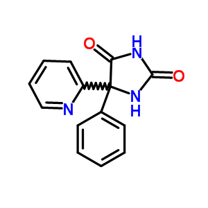 5-苯基-5-吡啶-2-基-咪唑啉-2,4-二酮结构式_54886-89-4结构式