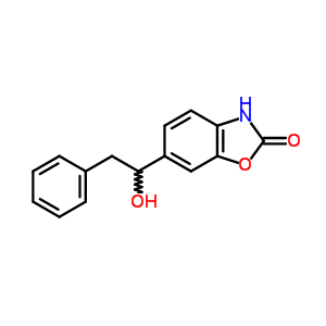 6-(1-羟基-2-苯基乙基)苯并噁唑-2(3h)-酮结构式_54903-20-7结构式
