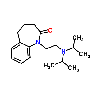 2,3,4,5-四氢-1-[2-(二异丙基氨基)乙基]-1H-1-苯并氮杂卓-2-酮结构式_54951-16-5结构式