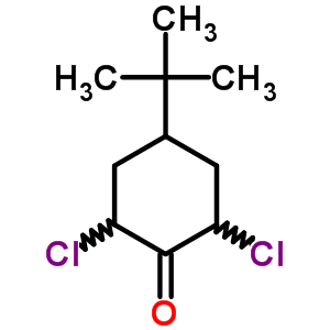 2,6-二氯-4-(1,1-二甲基乙基)-环己酮结构式_54973-68-1结构式