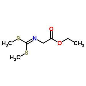 N-[双(甲基硫代)亚甲基]甘氨酸乙酯结构式_54985-61-4结构式