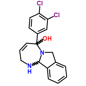 2,3,4,5-四氢-7-(3,4-二氯苯基)-7h-[1,3]二氮杂革o[2,1-a]异吲哚-7-醇结构式_54999-14-3结构式
