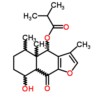 [(4S)-4,4a,5,6,7,8,8aalpha,9-八氢-8alpha-羟基-3,4abeta,5-三甲基-9-氧代萘并[2,3-b]呋喃-4beta-基] 2-甲基丙酸酯结构式_55050-48-1结构式