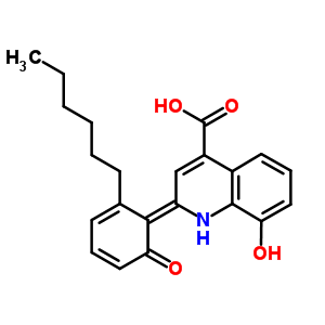2-(2-羟基-5-n-己基苯基)-8-羟基喹啉-4-羧酸结构式_55066-81-4结构式