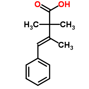 (E)-2,2,3-三甲基-4-苯基-丁3-烯酸结构式_55078-29-0结构式