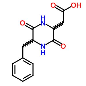 3-Carboxymethyl-6-benzyl-2,5-diketopiperazine Structure