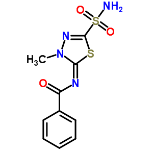 N-(4,5-dihydro-4-methyl-2-sulfamoyl-1,3,4-thiadiazol-5-ylidene)benzamideStructure,55217-95-3Structure N-(4,5-dihydro-4-methyl-2-sulfamoyl-1,3,4-thiadiazol-5-ylidene)benzamide Structure,55217-95-3Structure