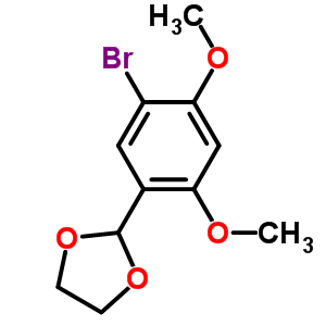 1-溴-2,4-二甲氧基-5-(1,3-二氧杂烷-2-基)苯结构式_552845-84-8结构式