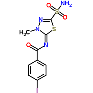 4-碘-n-(4,5-二氢-4-甲基-2-磺酰基-1,3,4-噻二唑-5-基)苯甲酰胺结构式_55371-84-1结构式 4-碘-n-(4,5-二氢-4-甲基-2-磺酰基-1,3,4-噻二唑-5-基)苯甲酰胺结构式_55371-84-1结构式