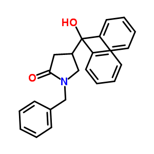1-苄基-4-(羟基-二苯基-甲基)-吡咯烷-2-酮结构式_55470-23-0结构式