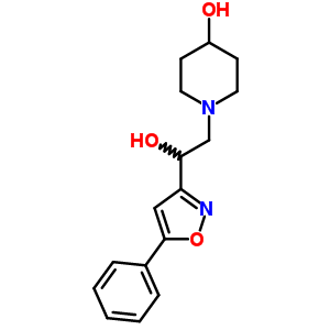 4-羟基-α-(5-苯基-3-异噁唑yl)-1-哌啶乙醇结构式_55578-68-2结构式