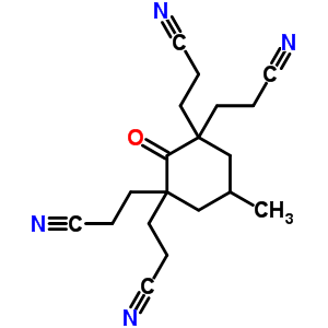 3-[1,3,3-三(2-氰基乙基)-5-甲基-2-氧代-环己基]丙腈结构式_55664-55-6结构式