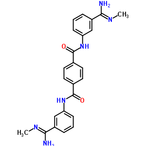 N,N-双[3-(n-甲基甲脒基)苯基]苯-1,4-二羧酰胺结构式_5580-75-6结构式