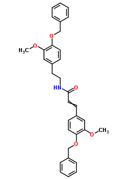 3-(3-Methoxy-4-phenylmethoxy-phenyl)-n-[2-(3-methoxy-4-phenylmethoxy-phenyl)ethyl]prop-2-enamide Structure,56113-94-1Structure