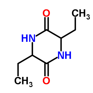 3,6-二乙基哌嗪-2,5-二酮结构式_5625-42-3结构式