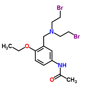 3-[[双(2-溴乙基)氨基]甲基]-4-乙氧基乙酰苯胺结构式_56266-58-1结构式