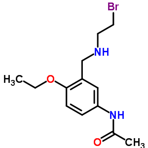 3-[(2-溴乙基氨基)甲基]-4-乙氧基乙酰苯胺结构式_56266-61-6结构式
