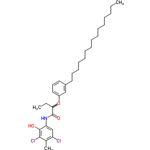 N-(3,5-二氯-2-羟基-4-甲基苯基)-2-(3-十五基苯氧基)丁酰胺结构式_56339-92-5结构式