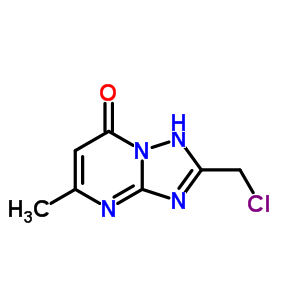 2-(氯甲基)-5-甲基-(1,2,4)噻唑并(1,5-a)嘧啶-7(1h)-酮结构式_56433-30-8结构式
